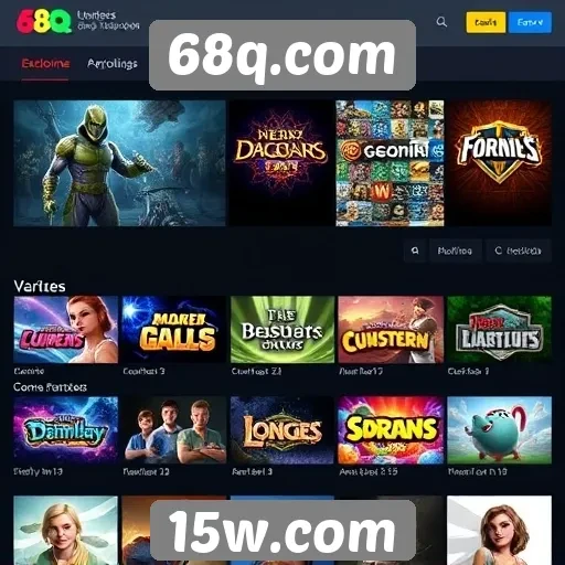 A diversidade de jogos disponíveis no 68q.com